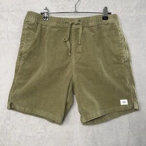 Katin Cord Local Walk Shorts Men's Medium Olive  30" Stretch Waist Retro Beach